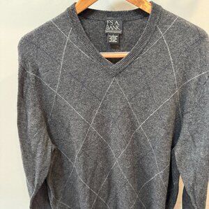 lambs wool v neck sweater Jos A Banks